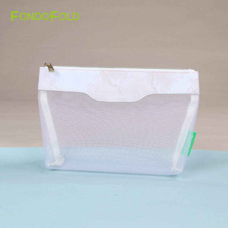 Transparent Mesh Makeup Pouch Recycled Polyester
